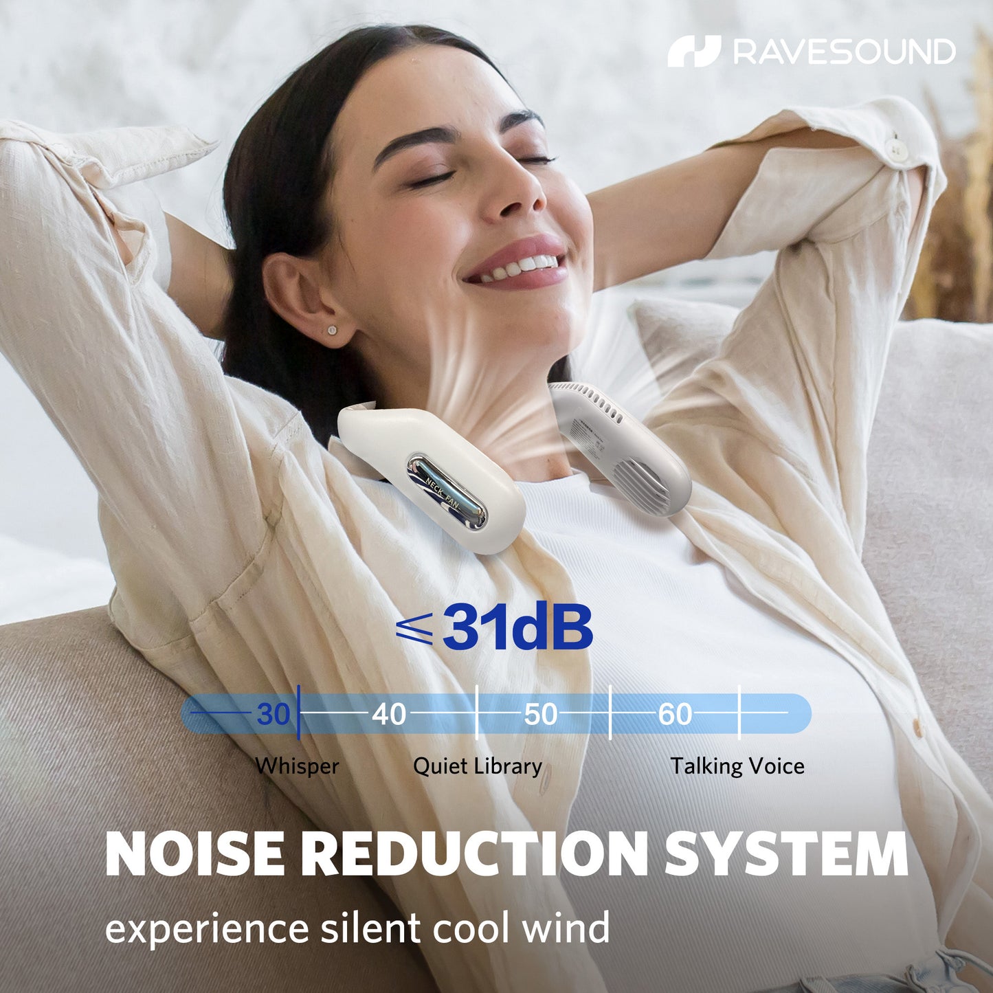 RAVESOUND F41 Portable Neck Fan
