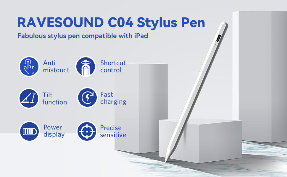 Load video: RAVESOUND C04 - Fabulous Stylus Pen Compatible with iPad