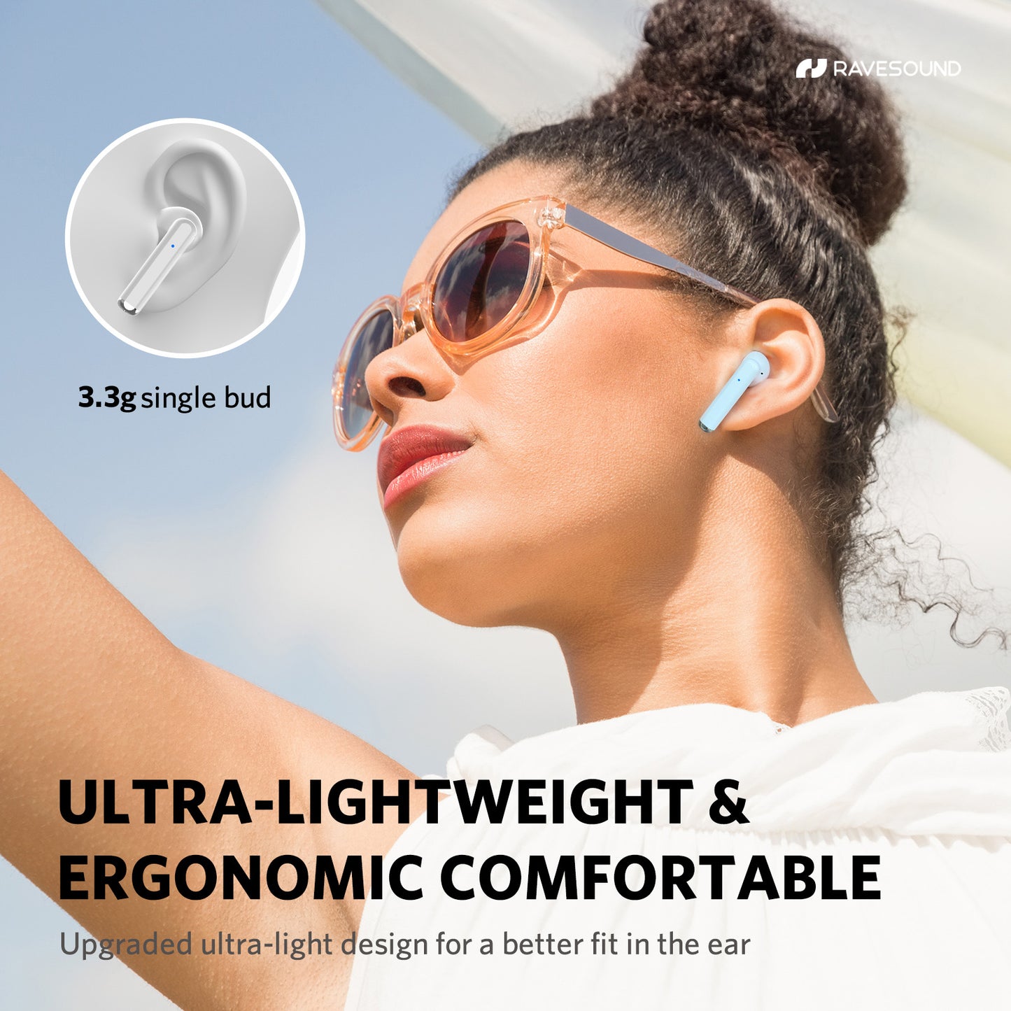 RAVESOUND LED-Display Wireless Earbuds