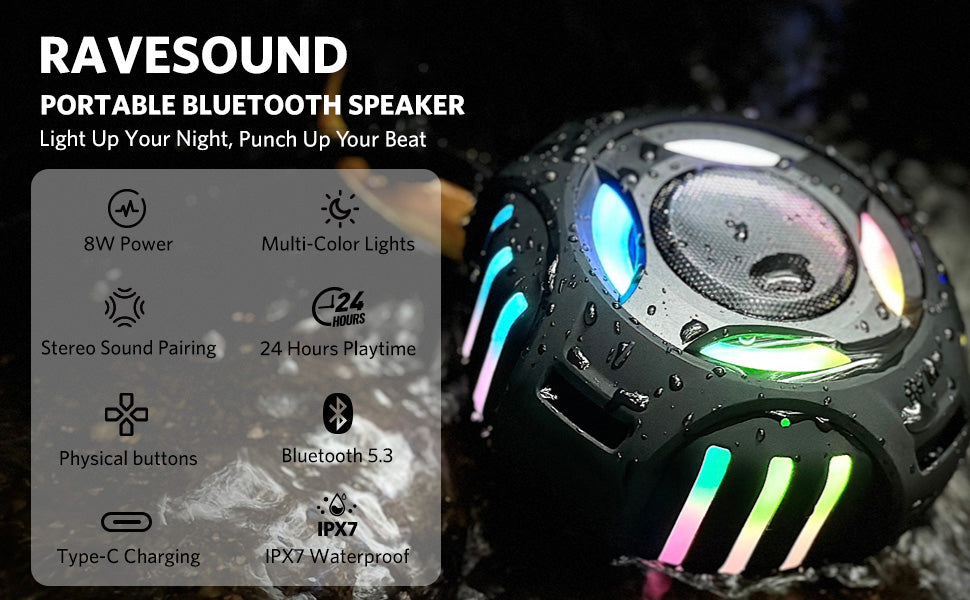 Load video: RAVESOUND C15 - Light up Your Night, Punch up Your Beat.
