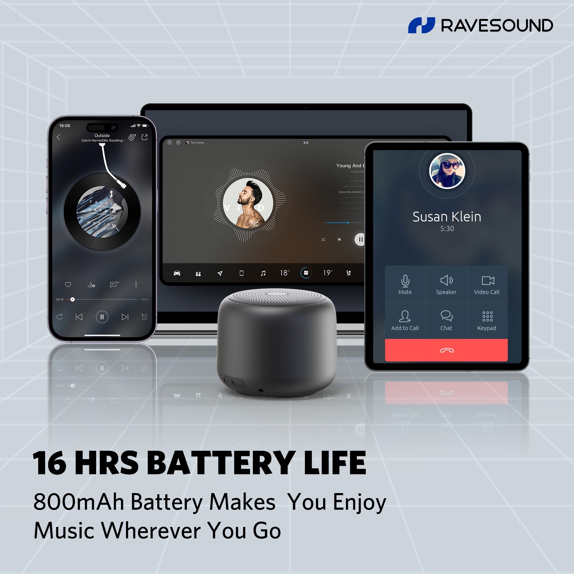 RAVESOUND BS01 Ultra-Compact Bluetooth Speaker